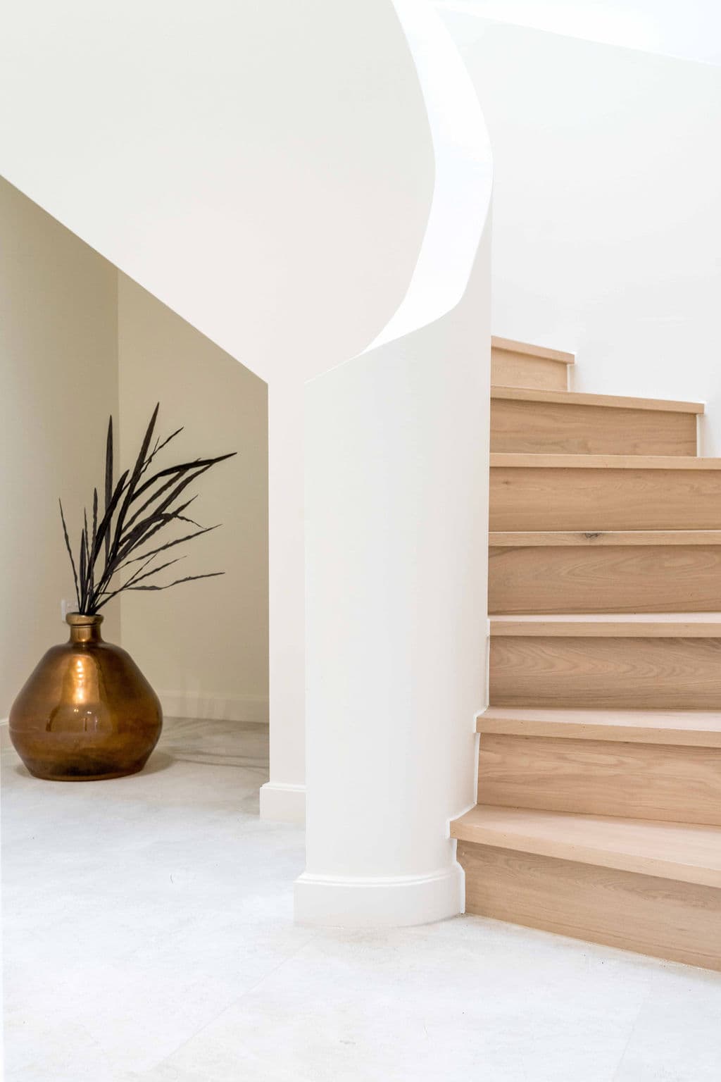 Canley Heights project — floating staircase with glass balustrade, view