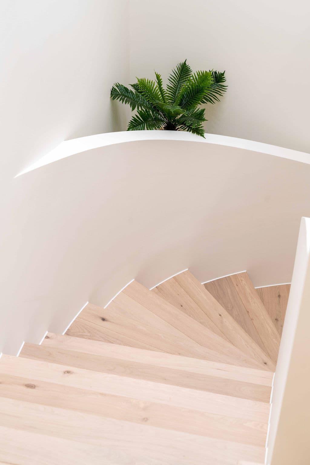 Canley Heights project — floating staircase with glass balustrade, view