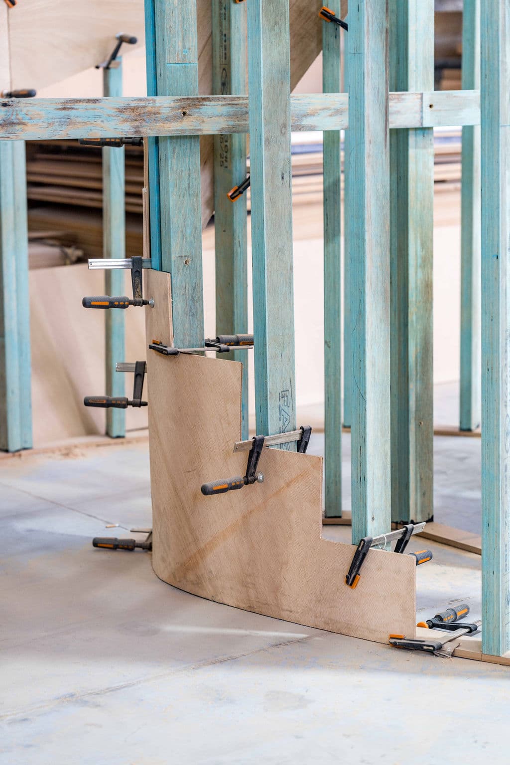 staircase manufacturing — view at the Stairz factory, Austral