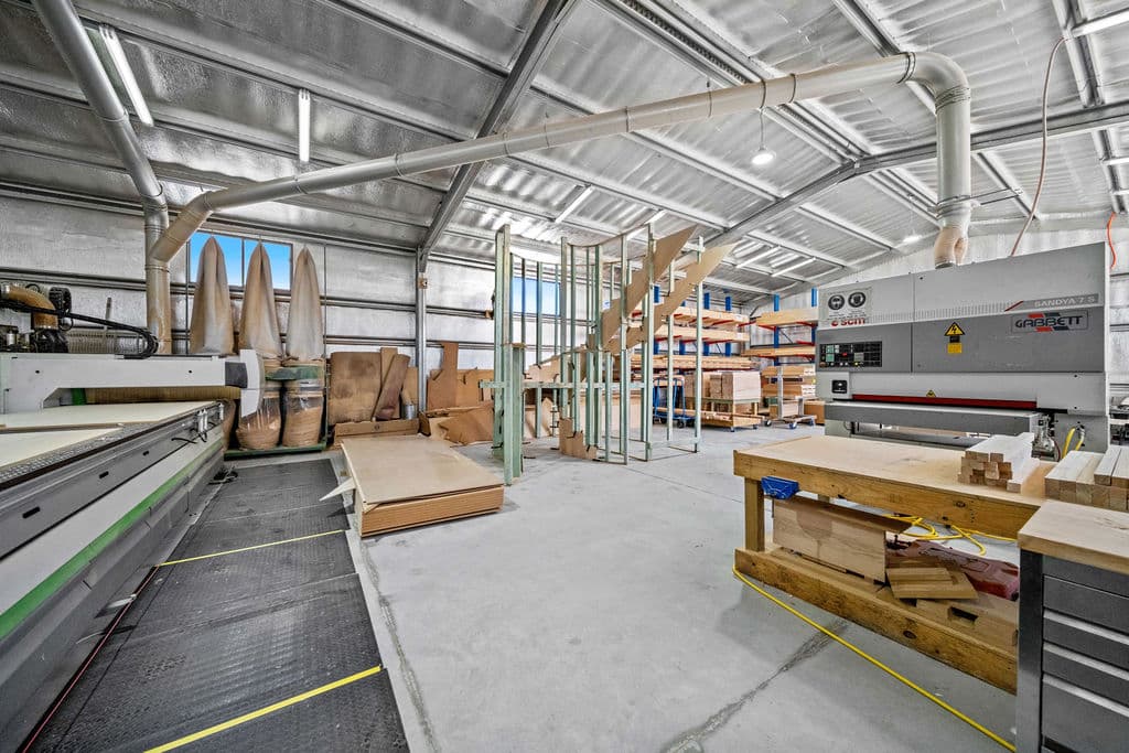staircase manufacturing — wide view at the Stairz factory, Austral