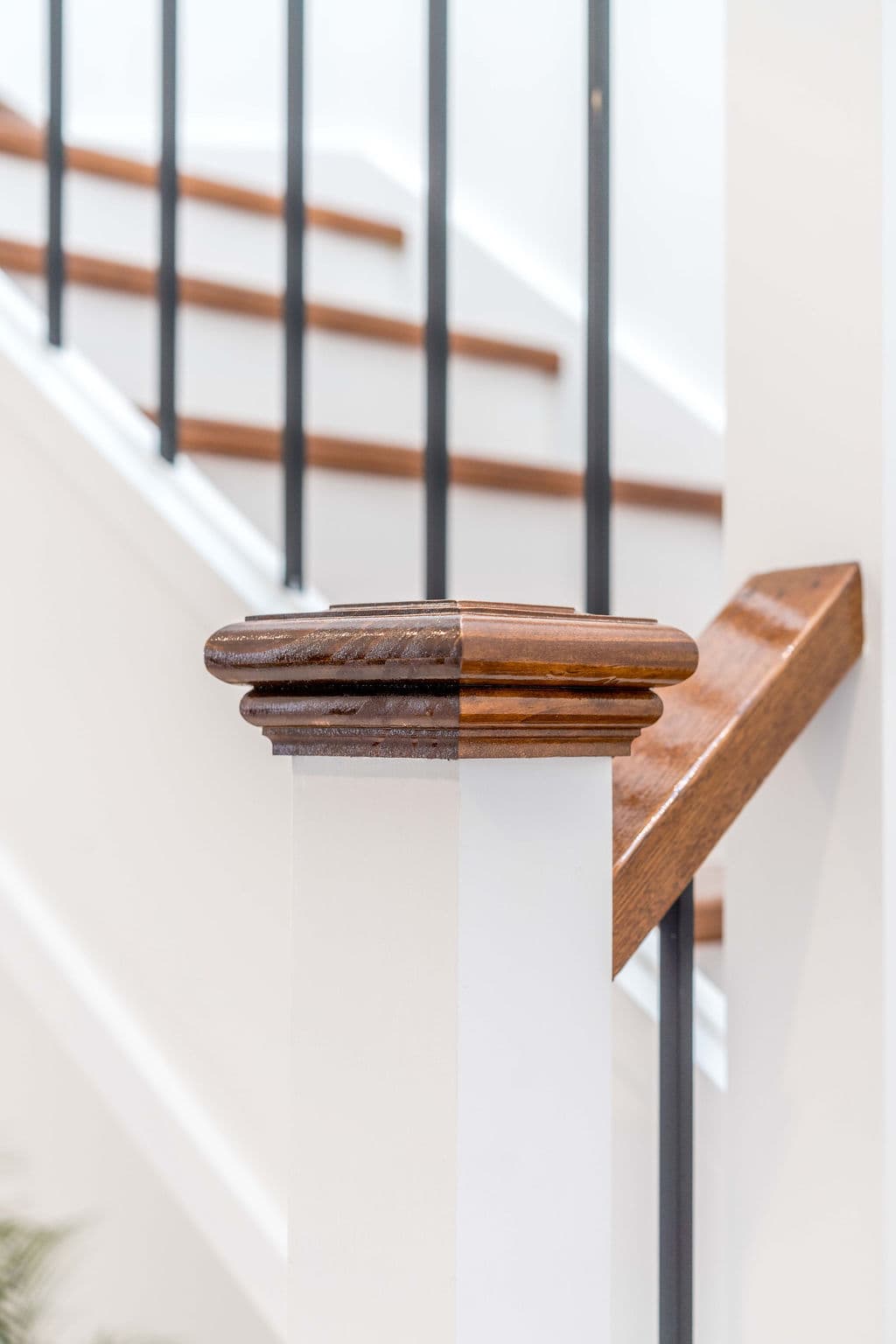 Wilton project — traditional staircase with timber treads and iron spindle balustrade, craftsmanship detail