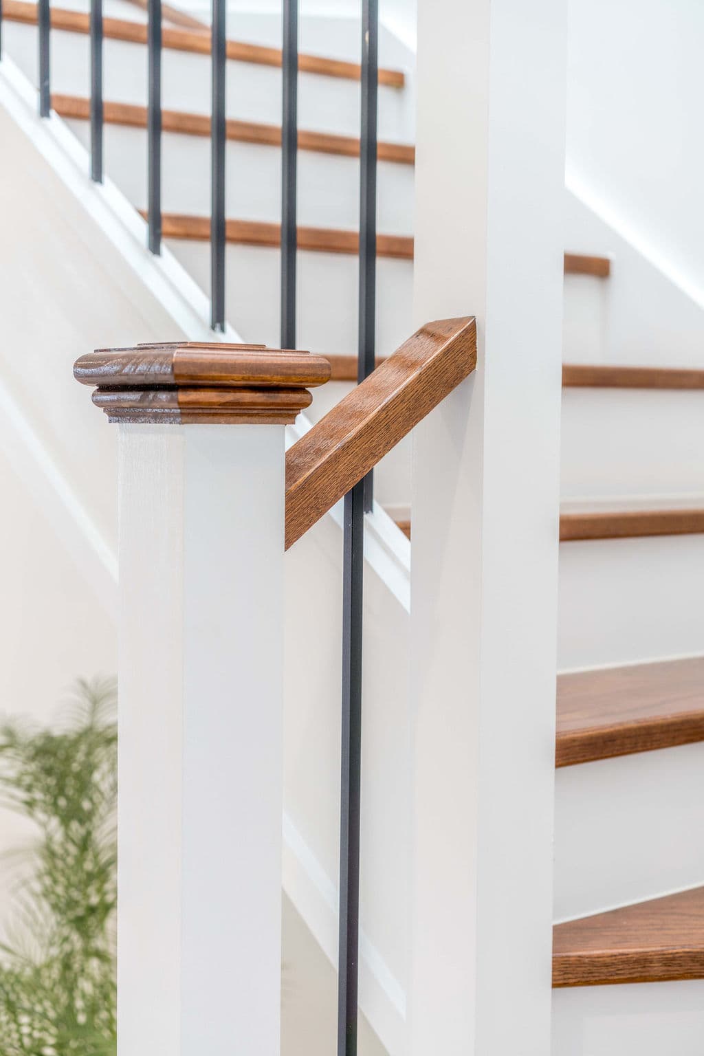 Wilton project — traditional staircase with timber treads and iron spindle balustrade, craftsmanship detail